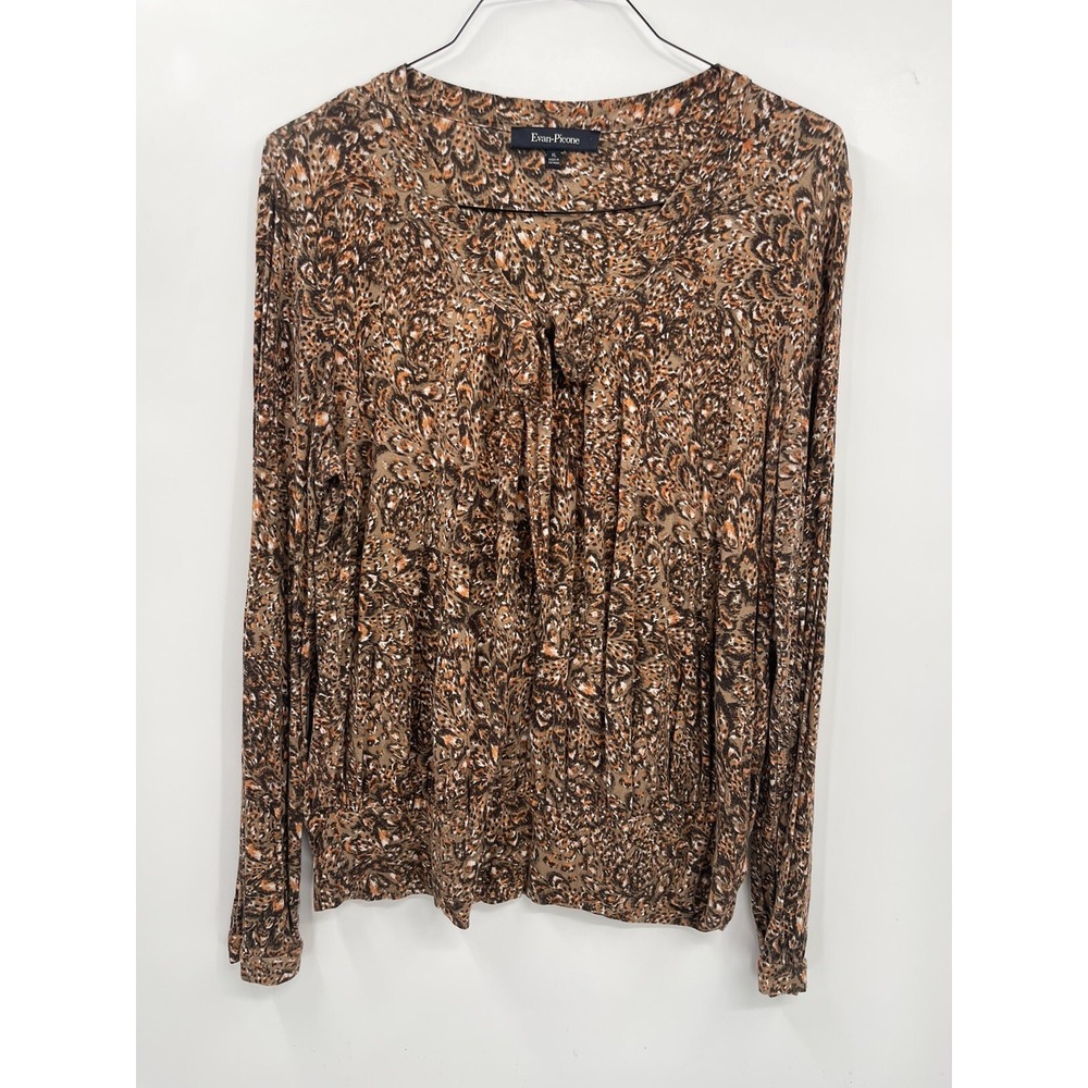 Evan Picone‎ Woman's Long Sleeve Blouse Top sz XL